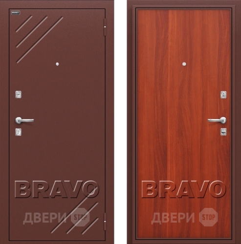 Входная металлическая Дверь Bravo Оптим Стандарт Итальянский Орех в Одинцово