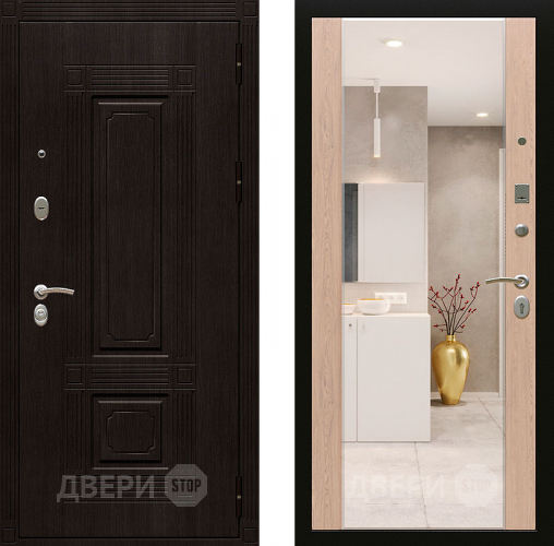 Входная металлическая Дверь Райтвер Мадрид с зеркалом в Одинцово