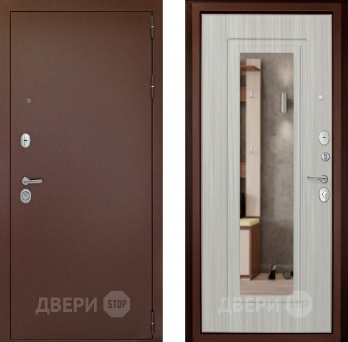 Входная металлическая Дверь (Дверной Континент) Гарант - 1 Зеркало Сандал белый в Одинцово