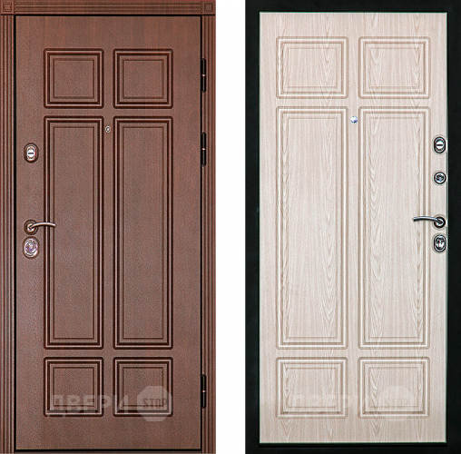 Входная металлическая Дверь (Дверной Континент) Консул Беленый дуб в Одинцово