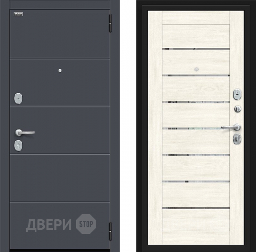 Входная металлическая Дверь Bravo Прайд Kale Graphite Pro/Nordic Oak в Одинцово