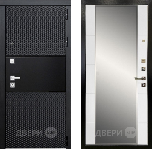 Входная металлическая Дверь Ратибор Прима 3К с зеркалом Белый матовый в Одинцово