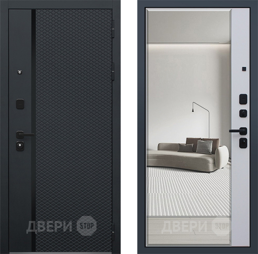 Входная металлическая Дверь АСД Ньюкасл с зеркалом в Одинцово