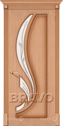 Межкомнатная дверь со стеклом Лилия (Дуб) в Одинцово