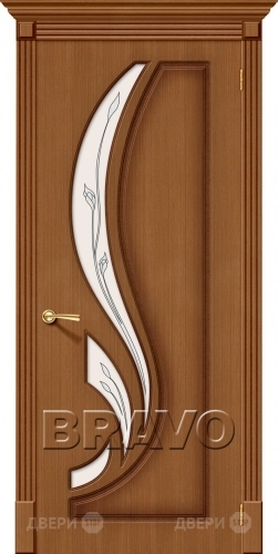 Межкомнатная дверь со стеклом Лилия (Орех) в Одинцово