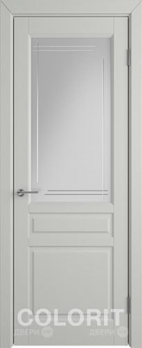 Межкомнатная дверь К2 ПО светло-серая эмаль в Одинцово