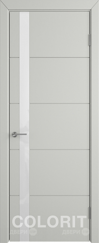 Межкомнатная дверь К4 ПО светло-серая эмаль в Одинцово