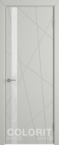 Межкомнатная дверь К5 ПО светло-серая эмаль в Одинцово