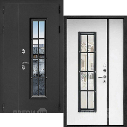 Входная металлическая Дверь Дверной Континент Тичино Двустворчатая Серая в Одинцово