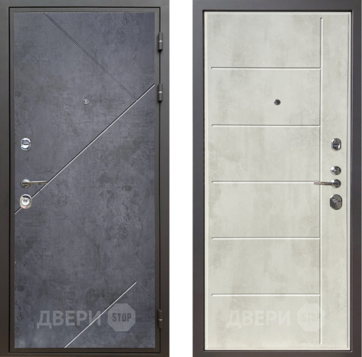 Входная металлическая Дверь Шелтер (SHELTER) Комфорт Бетон урбан индиго 11 Бетон крем в Одинцово