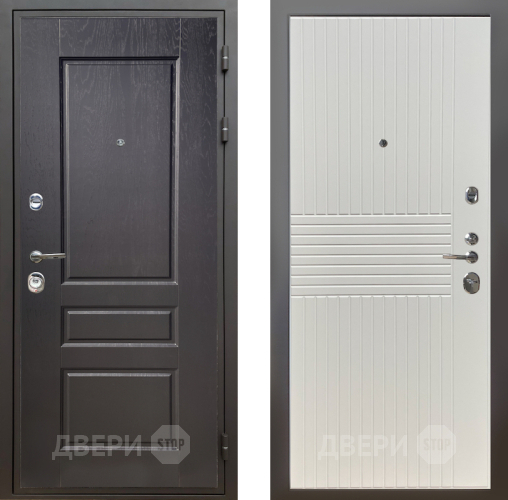 Входная металлическая Дверь Шелтер (SHELTER) Комфорт Дуб английский 10 Силк Сноу в Одинцово