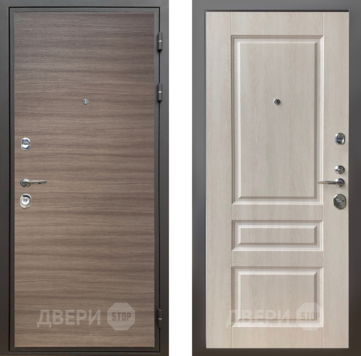 Входная металлическая Дверь Шелтер (SHELTER) Комфорт Дуб тоскано поперечный 3 Дуб филадельфия крем в Одинцово