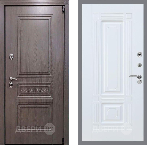 Входная металлическая Дверь Рекс (REX) Пренмиум-S FL-2 Силк Сноу в Одинцово