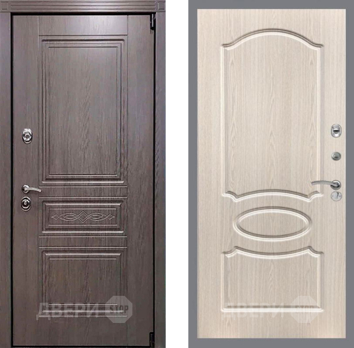 Входная металлическая Дверь Рекс (REX) Пренмиум-S FL-128 Беленый дуб в Одинцово