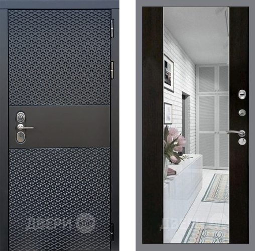 Входная металлическая Дверь Стоп БЛЭК CISA Зеркало СБ-16 Венге в Одинцово