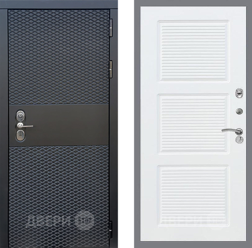 Входная металлическая Дверь Стоп БЛЭК CISA ФЛ-1 Силк Сноу в Одинцово