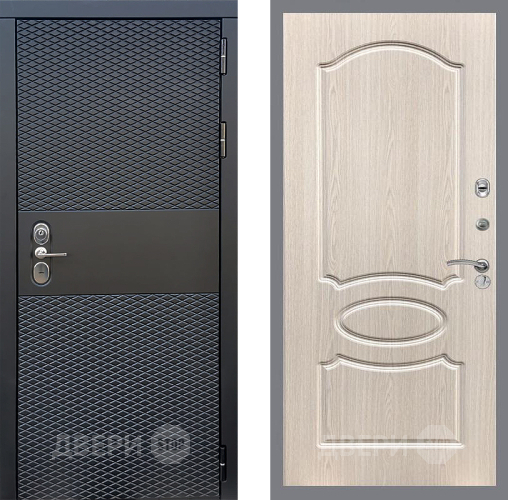 Входная металлическая Дверь Стоп БЛЭК CISA ФЛ-128 Беленый дуб в Одинцово