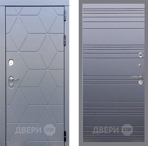 Входная металлическая Дверь Стоп КОСМО Лайн Силк титан в Одинцово
