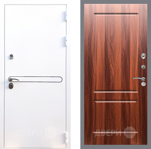 Входная металлическая Дверь Стоп Лайн Вайт ФЛ-117 Итальянский орех в Одинцово