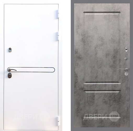 Входная металлическая Дверь Стоп Лайн Вайт ФЛ-117 Бетон темный в Одинцово