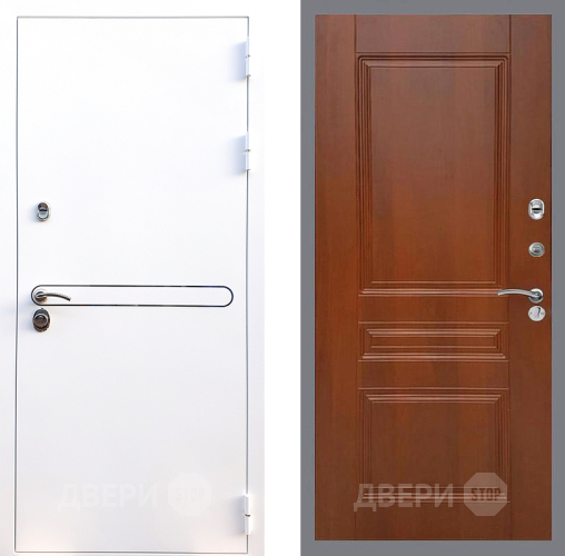 Входная металлическая Дверь Стоп Лайн Вайт ФЛ-243 Итальянский орех в Одинцово