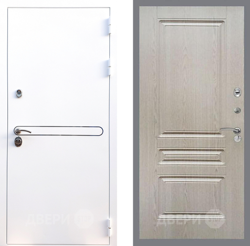 Входная металлическая Дверь Стоп Лайн Вайт ФЛ-243 Беленый дуб в Одинцово