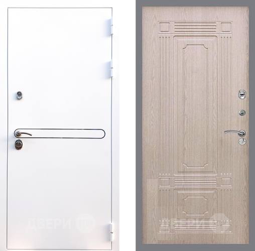 Входная металлическая Дверь Стоп Лайн Вайт ФЛ-2 Беленый дуб в Одинцово