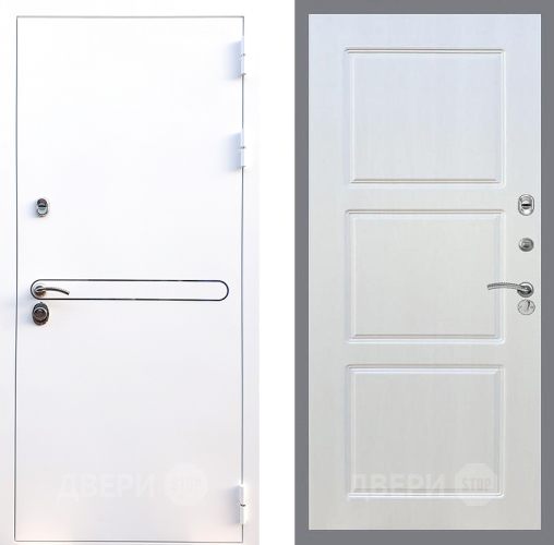 Входная металлическая Дверь Стоп Лайн Вайт ФЛ-3 Лиственница беж в Одинцово