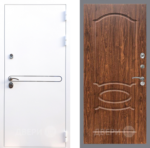 Дверь Стоп Лайн Вайт ФЛ-128 орех тисненый в Одинцово