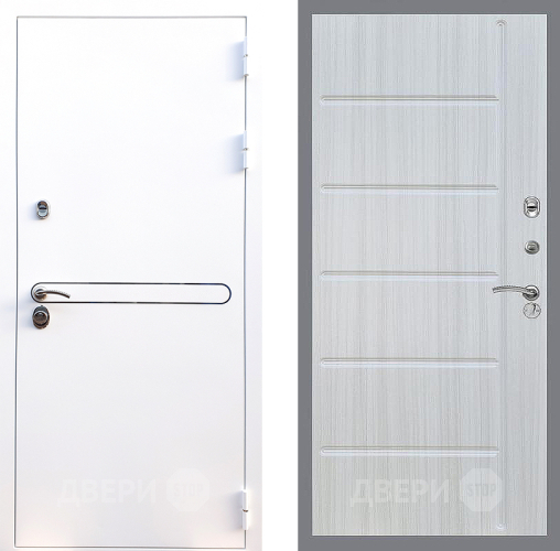 Входная металлическая Дверь Стоп Лайн Вайт ФЛ-102 Сандал белый в Одинцово