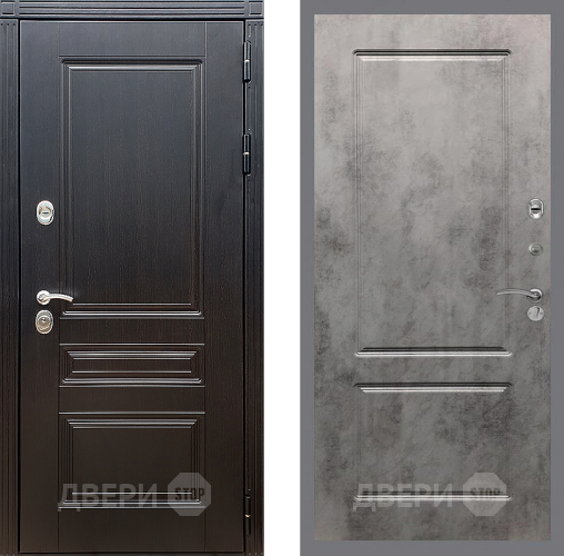 Входная металлическая Дверь Стоп МЕГАПОЛИС ФЛ-117 Бетон темный в Одинцово