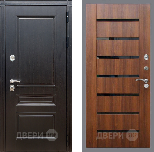 Входная металлическая Дверь Стоп МЕГАПОЛИС СБ-14 Орех бренди в Одинцово