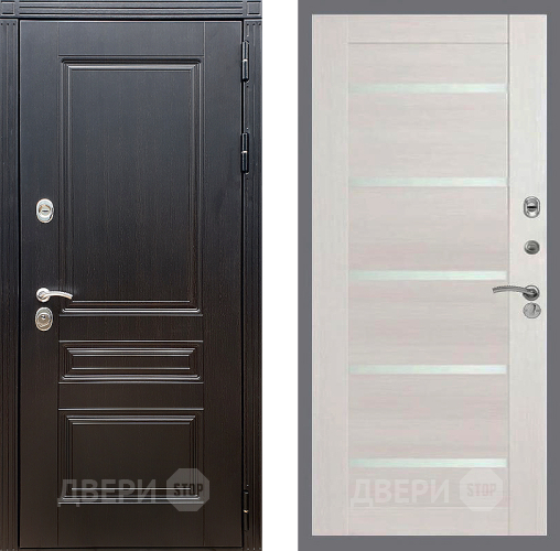 Входная металлическая Дверь Стоп МЕГАПОЛИС СБ-14 Лиственница беж в Одинцово