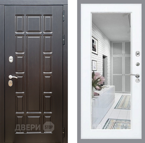 Входная металлическая Дверь Стоп НЬЮ ЙОРК Зеркало Силк Сноу в Одинцово