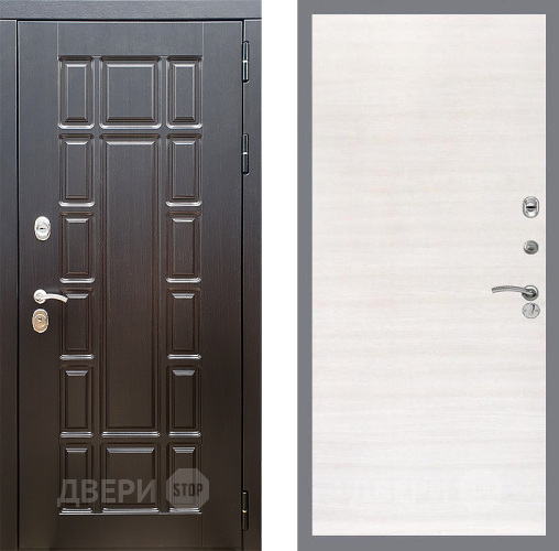 Входная металлическая Дверь Стоп НЬЮ ЙОРК Гладкая Акация светлая в Одинцово