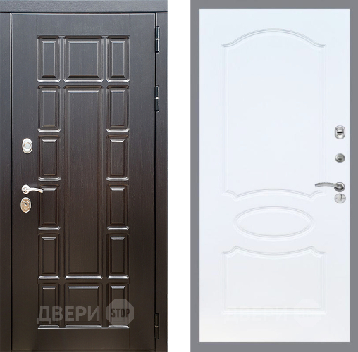 Входная металлическая Дверь Стоп НЬЮ ЙОРК ФЛ-128 Белый ясень в Одинцово