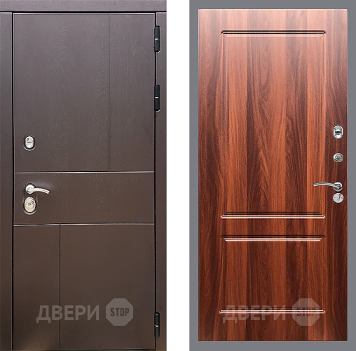 Входная металлическая Дверь Стоп УРБАН ФЛ-117 Итальянский орех в Одинцово