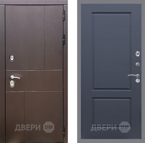 Входная металлическая Дверь Стоп УРБАН ФЛ-117 Силк титан в Одинцово