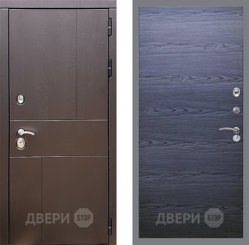 Дверь Стоп УРБАН Гладкая Дуб тангенальный черный в Одинцово