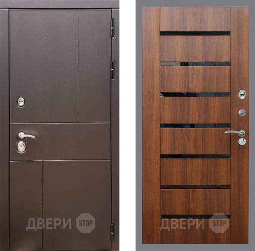 Входная металлическая Дверь Стоп УРБАН СБ-14 Орех бренди в Одинцово