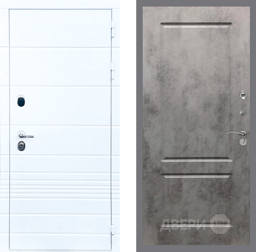 Входная металлическая Дверь Стоп ТРЕНДО ФЛ-117 Бетон темный в Одинцово