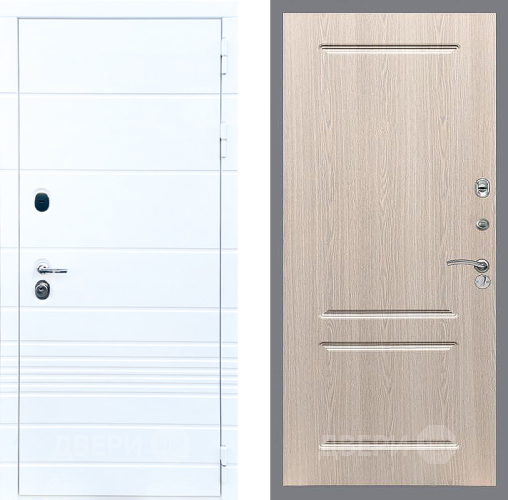 Входная металлическая Дверь Стоп ТРЕНДО ФЛ-117 Беленый дуб в Одинцово