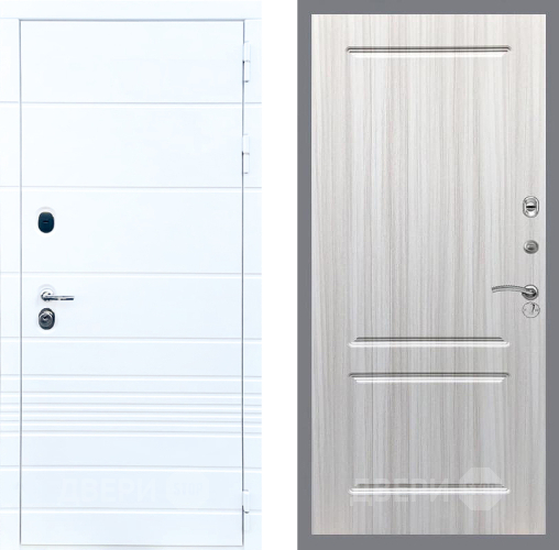 Входная металлическая Дверь Стоп ТРЕНДО ФЛ-117 Сандал белый в Одинцово