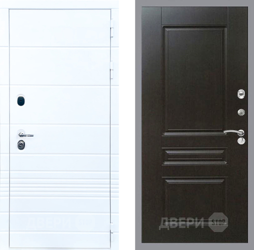 Входная металлическая Дверь Стоп ТРЕНДО ФЛ-243 Венге в Одинцово