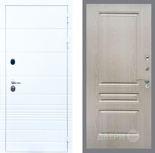 Входная металлическая Дверь Стоп ТРЕНДО ФЛ-243 Беленый дуб в Одинцово