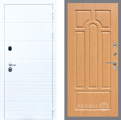 Входная металлическая Дверь Стоп ТРЕНДО ФЛ-58 Дуб в Одинцово