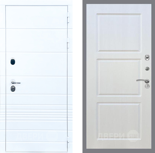 Входная металлическая Дверь Стоп ТРЕНДО ФЛ-3 Лиственница беж в Одинцово