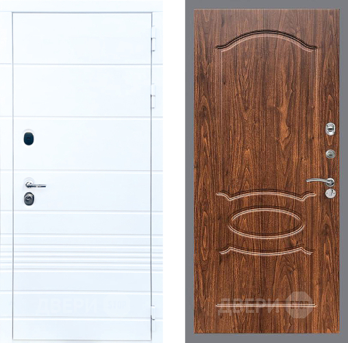 Входная металлическая Дверь Стоп ТРЕНДО ФЛ-128 орех тисненый в Одинцово