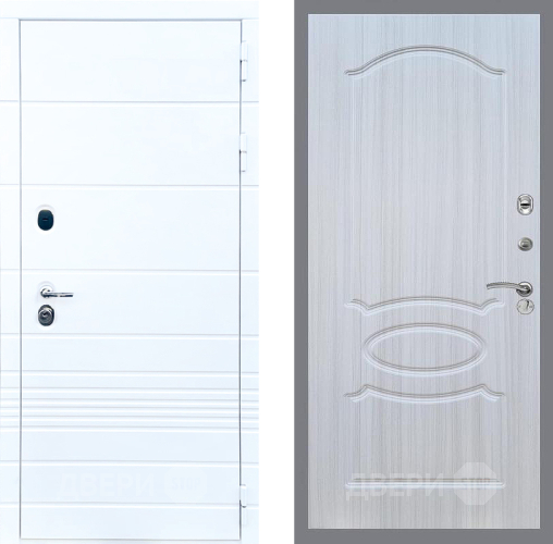Входная металлическая Дверь Стоп ТРЕНДО ФЛ-128 Сандал белый в Одинцово