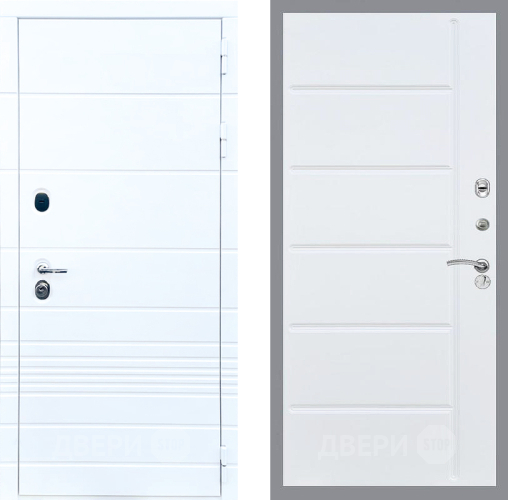 Входная металлическая Дверь Стоп ТРЕНДО ФЛ-102 Белый ясень в Одинцово